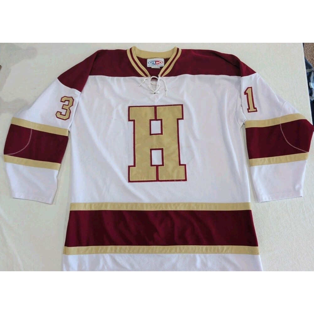 Athletic Knit Vintage Maroon & White Hockey Jersey Adult Size XL